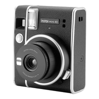 FUJIFILM 富士 拍立得相机 Instax mini90一次成像迷你胶片相机 双重曝光 mini40 黑色 日版
