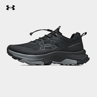 安德玛户外越野跑鞋男女款2025秋季防滑耐磨透气运动徒步鞋男 漫暮黑 44