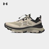 安德玛户外越野跑鞋男女款2025秋季防滑耐磨透气运动徒步鞋男 卡其黑 42