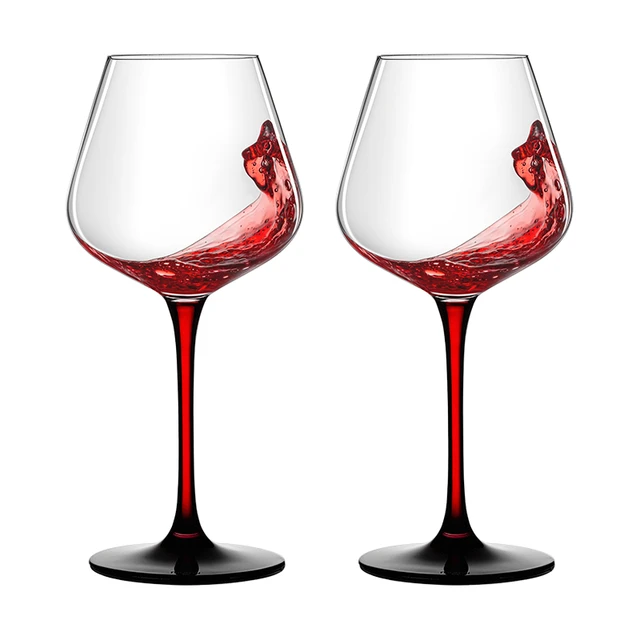 mumu正品 欧式奢华高档水晶红酒杯子家用勃艮第高脚杯醒酒器套装 500ml勃艮第高脚杯