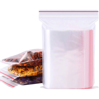 妙馨思 食品自封袋小号加厚收纳透明防尘密实真空密封口袋样品塑封包装袋10*15cm100只