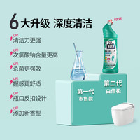 白倍极马桶解垢凝胶清洁剂洁厕灵解垢凝胶去污次氯酸钠除垢清香 马桶解垢凝胶500g*5瓶 标准