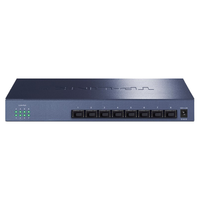 TP-LINK 普联 万兆交换机8口 全光口SFP+接光纤 10G/2.5G/1G三种速率 TL-ST1008F升级2.0版