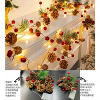 SMVP圣诞节装饰灯led灯串松果铃铛圣诞树彩灯挂饰手工灯卧室客厅 松果灯串 3米【USB遥控款】
