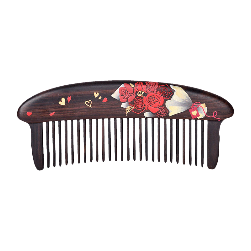  谭木匠 天然黑檀木 女士木梳  原木色