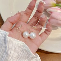 巴洛克珍珠耳钉2025高级感耳饰女气质耳夹无耳洞耳环春夏