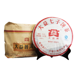 大益 普洱茶熟茶经典标杆茶7572饼茶口感醇滑 2009年整提7饼装