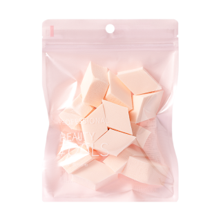 名创优品 化妆棉粉扑 干湿两用菱形设计柔软舒适 SBR异形粉扑海绵 菱形15个 装