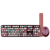 RANTOPAD 镭拓 RF104 无线键鼠套装 紫色混彩