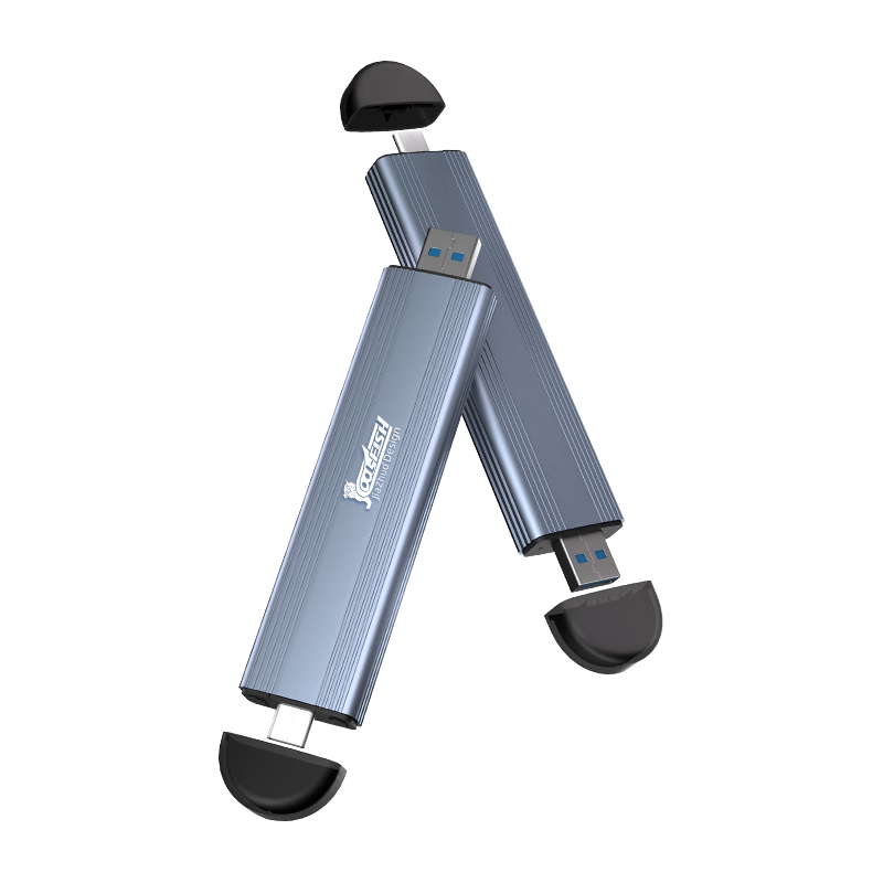  COOL-FISH 高速USB/Type-C双接口 M2双接口硬盘盒