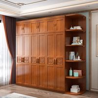 实木衣柜原木全实木对开门现代简约衣柜家用卧室小户型收纳大衣橱