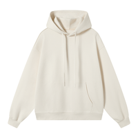 京东京造卫衣女25冬季新款外套女装连帽纯色衣服 奶油米 L