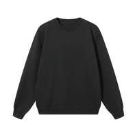 京东京造 卫衣女25冬季外套女装圆领纯色衣服 黑色 M