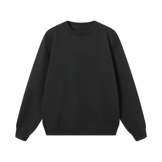 京东京造 卫衣女25冬季外套女装圆领纯色衣服 黑色 M