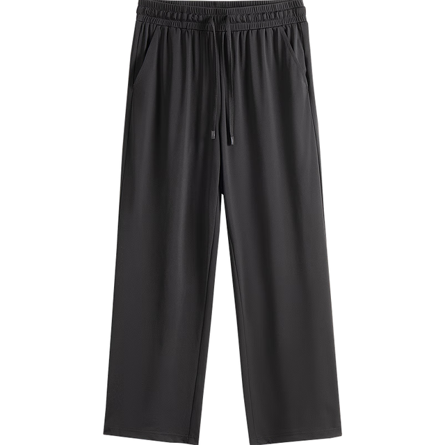 gxgjeans 美式冰丝垂顺宽松直筒休闲裤 夏季热卖 黑色