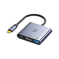 毕亚兹 多功能扩展 Type-C扩展坞 HDMI USB3.0 PD扩展坞 USB-C分线