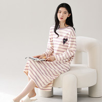 芬腾 女士长袖中长款睡裙 2026