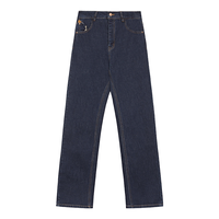 S.DEER 百搭高腰插袋水洗直筒牛仔裤