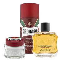 PRORASO/博拉索 木果须前按摩 男士剃须套装 三件套