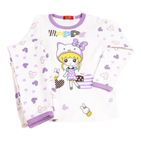 浪莎儿童保暖内衣女童秋冬纯棉秋衣秋裤舒适睡衣中大童内衣套装 粉色 110（身高95-110）