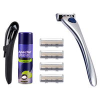 Apache 阿帕齐 天弓手动剃须刀手动刮胡刀手动六层德国进口刀头阿帕奇剃须刀 德国六层-1刀架9刀头