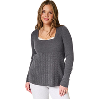 HOLLISTER小海鸥图案25秋冬美式麻花针织毛衣女装350-5319 灰色 XXS (160/76A)