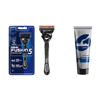 吉列剃须刀手动锋隐5致顺1刀架1刀头 5层刀片+剃须啫喱60g泡沫 刮胡刀手动男 致顺1刀架1刀头+剃须啫喱60g