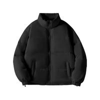 真维斯男装2024冬季纯色简约宽松男上衣立领保暖棉服外套G2 黑色2010 175/96A/L