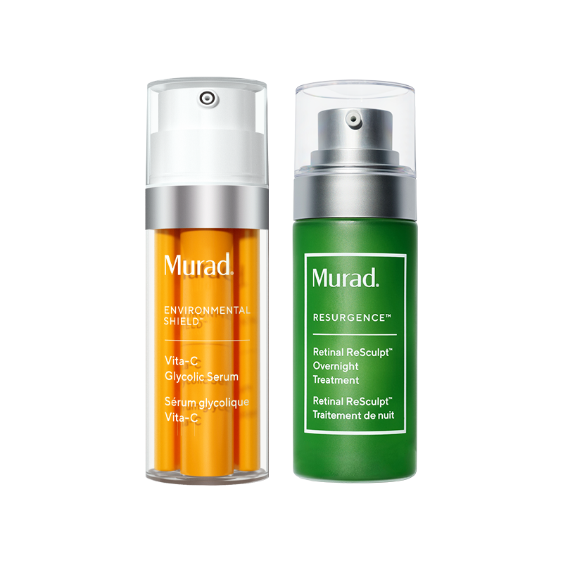 Murad 慕拉得 精华乳套装 (黄金VC光感双管精华+视黄醇青春焕颜面部精华)