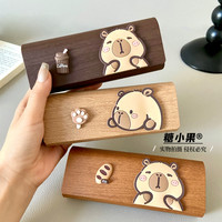 文艺风复古可爱卡通抗压便携学生近视框架眼镜盒