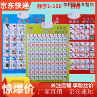 筏芯 挂图有声婴幼儿早教识字卡片数字拼音字母表儿童玩具语音学习用品 】数字+拼音+汉字