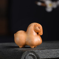 玄同 太行崖柏小唐马小把件 木雕刻工艺品