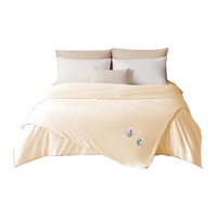 京东京造名门之秀100%桑蚕丝厚冬被全棉异彩丝蝴蝶刺绣2*2.3m约6.6斤