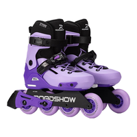 乐秀轮滑鞋儿童溜冰鞋RSJ国际款男女可调休闲极限旱冰鞋滑冰鞋 粉色