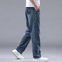 移动端、京东百亿补贴：爱普 牛仔裤 男士 纯棉 2025新款 9343B蓝灰色长裤 35