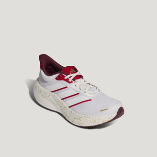 adidas 漫航系列CUSHIONNOVA新年款缓震回弹跑步鞋男女阿迪达斯   亮白/暗红/金色   46