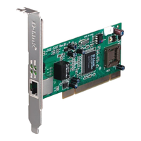 D-Link 友讯 DGE-528T 千兆铜缆台式电脑PCI口有线网卡 带小挡板 半高挡板