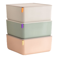 deli 得力 Xdomo系列 XDM11 带盖收纳盒 1个 粉色