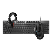 logitech/罗技 听声辨位 游戏耳机套装+G502hero鼠标+K845龙华红轴键盘