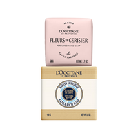  L'OCCITANE/欧舒丹 温和 洁肤皂套装  樱花+乳木果 100g+50g