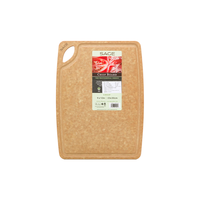 世廚（SAGE）美国抗菌砧板松木纤维切菜板耐高温易清洗带凹槽23*30*0.6cm