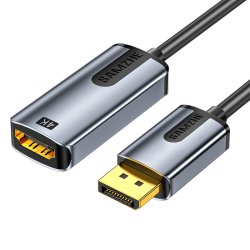 山泽 DP转HDMI转换器4K60Hz高清DisplayPort公对母视频转接头适用台式机笔记本