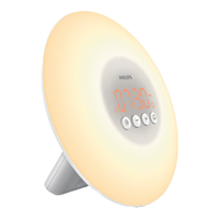 PHILIPS 飞利浦 自然唤醒灯飞碟小夜灯 床头闹钟照明模拟日出 氛围灯HF3500 促