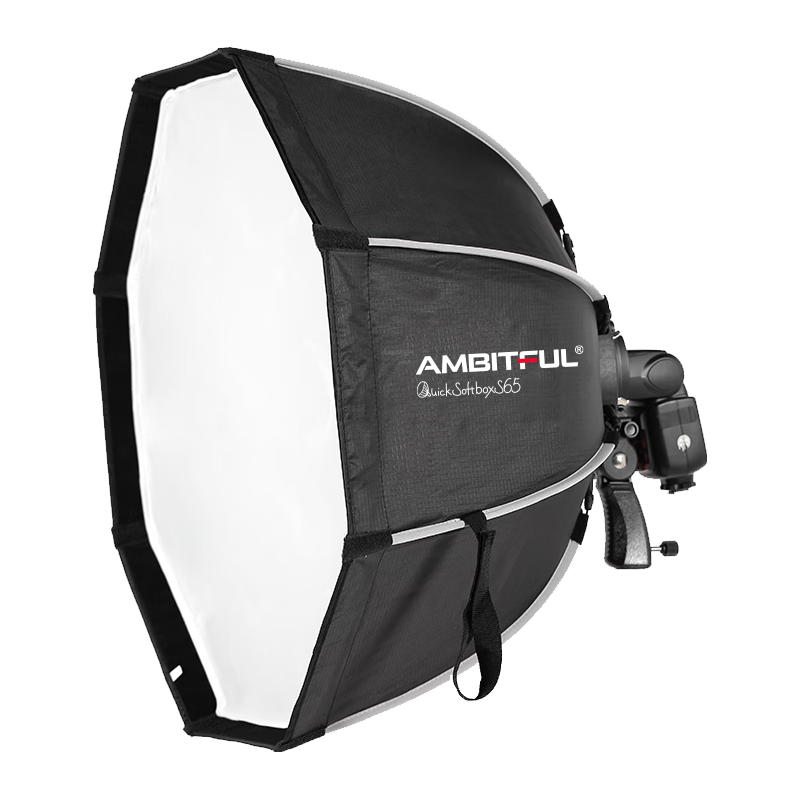  AMBITFUL 快速安装 热靴闪光灯柔光箱 格栅 八角机顶灯 柔光罩布