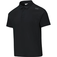 HELLY HANSEN, HH24夏男防晒UPF50+ 清爽凉感吸湿速干休闲商务针织短袖POLO衫 黑色 XL
