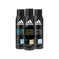 adidas/阿迪达斯 净爽爽身除臭 男士香体喷雾套装 450ml*3