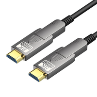 Biaze 毕亚兹 HDMI2.1版光纤穿管线micro hdmi转hdmi线高清视频线8K60Hz 20米 光纤HDMI 双头穿管线 hx70