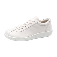 ecco 爱步 女士简约轻盈系带牛皮休闲板鞋 柔酷零点220263 白色 38