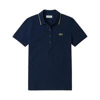 法国拉科斯特 LACOSTE女装商务通勤透气舒适休闲短袖POLO衫女|PF5222 166/深蓝 40/L/170