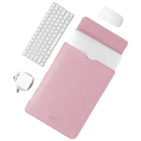 JPLAYER 京东电竞 笔记本电脑内胆包适用联想小米华为苹果macbook14英寸简约轻薄皮质电脑保护包 粉 京东电竞JDG
